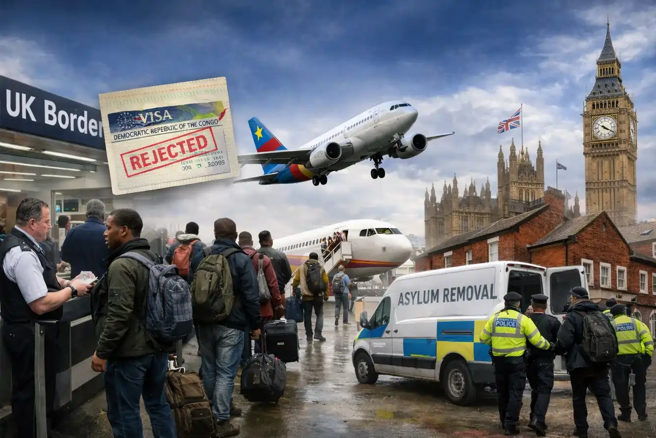 UK Tightens Visas on DR Congo: How Migrant Returns Are Reshaping Britain’s Asylum Policy 1 % AYJ Solicitors UK Tightens Visas on DR Congo How Migrant Returns Are Reshaping Britain’s Asylum Policy