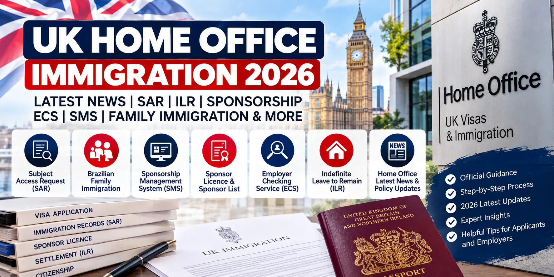 UK Home Office Immigration 2026 Latest News, SAR, ILR, Sponsorship, ECS and Family Immigration Guide