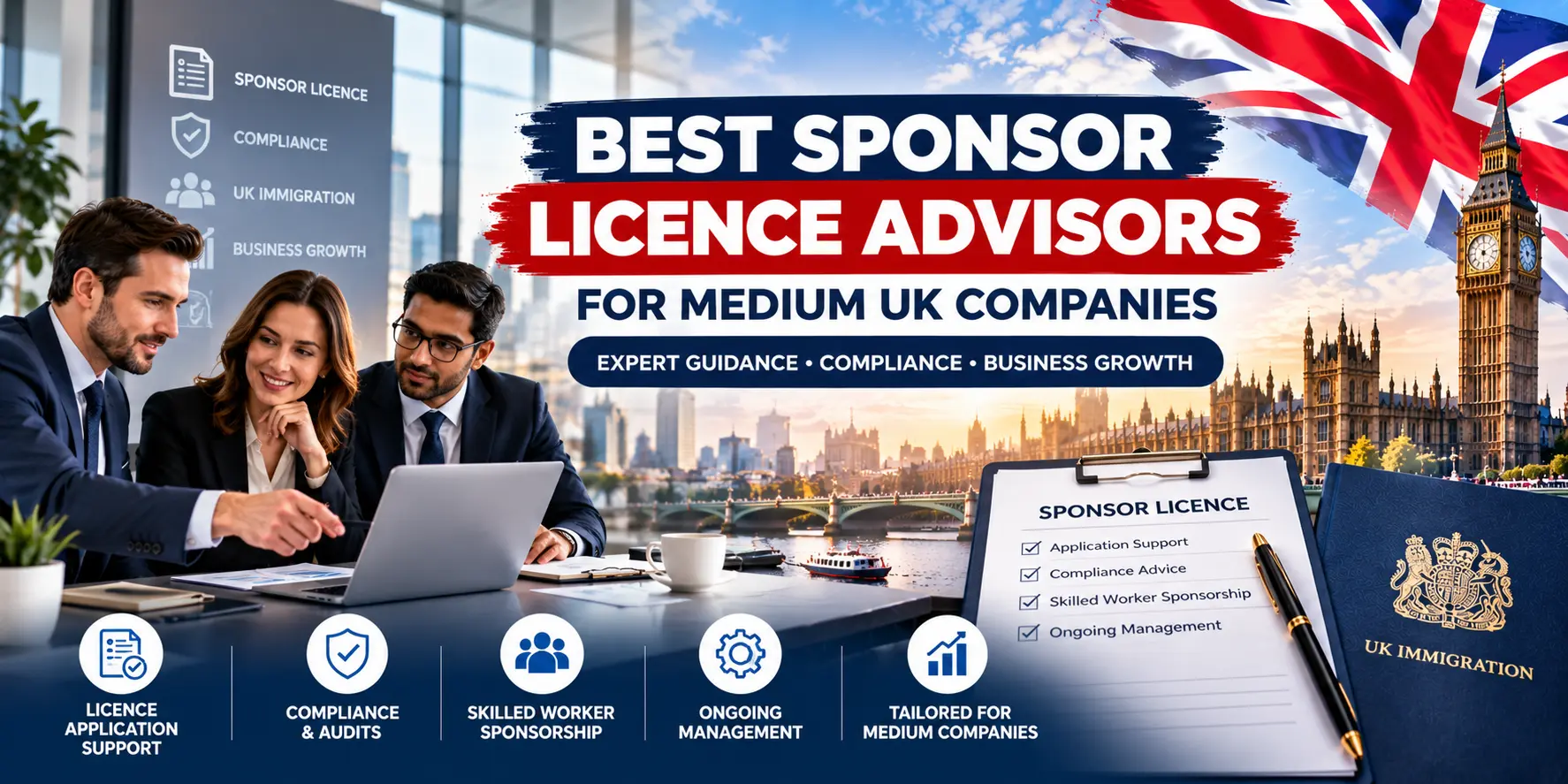 Best Sponsor Licence Advisors for Medium UK Companies